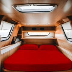 completo lenzuola camper rosso